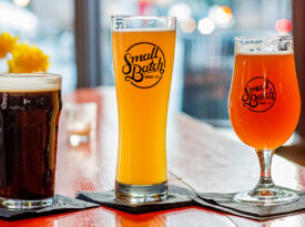 Pints of beer at Small Batch, a Winston-Salem Brewery