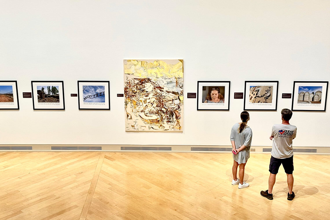 People view art at the Turchin Center