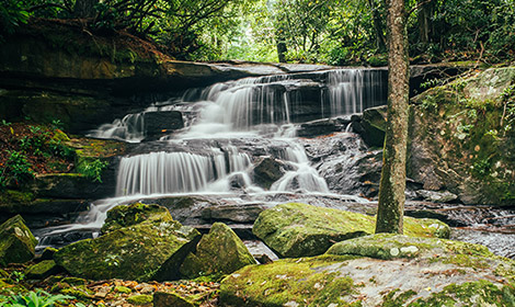 Cascading waterfall