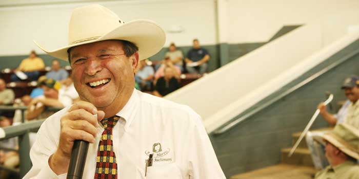 Auctioneer E.B Harris