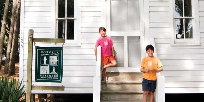 Corolla Schoolhouse, part of the restored Corolla Village.