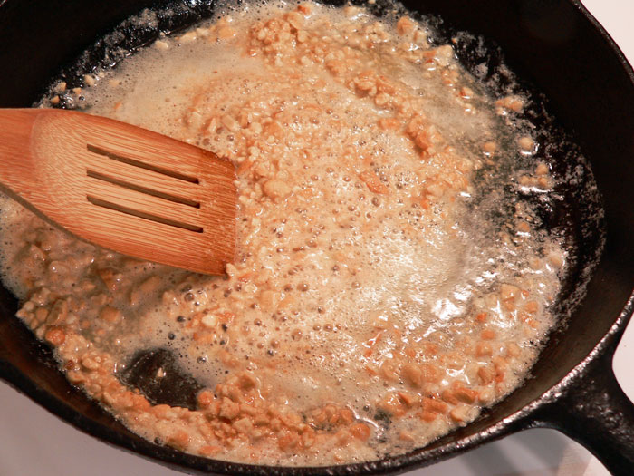 mahi-mahi recipe - add-nuts-and-stir