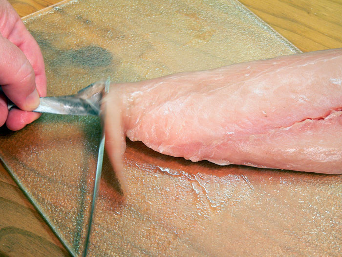 mahi-mahi recipe - grasp-skin