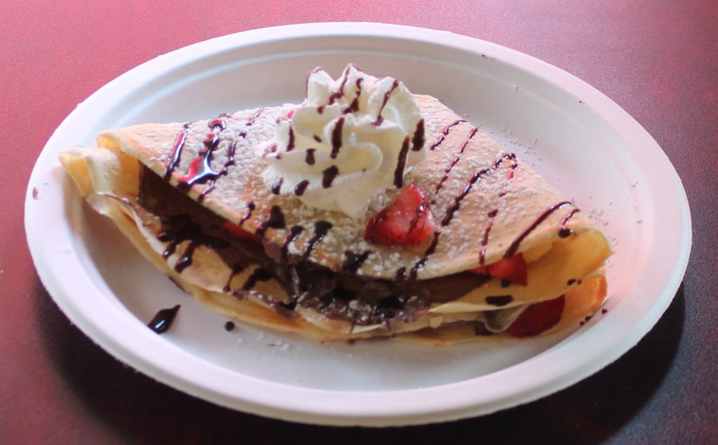 A dessert crepe is ready to be served at Royal Café & Creperie in Matthews.