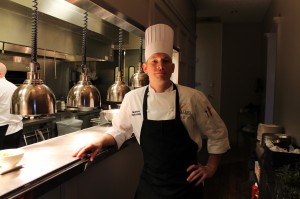 David Moore, chef de cuisine at the Ballantyne Hotel & Lodge in Charlotte, stands in the kitchen of Gallery restaurant at the hotel.