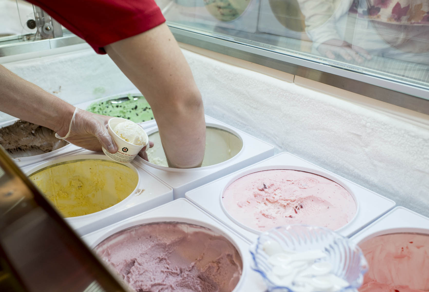 There are a lot of flavors to choose from at the new ice cream parlour in the newly renovated Talley Student Union at N.C. State University.