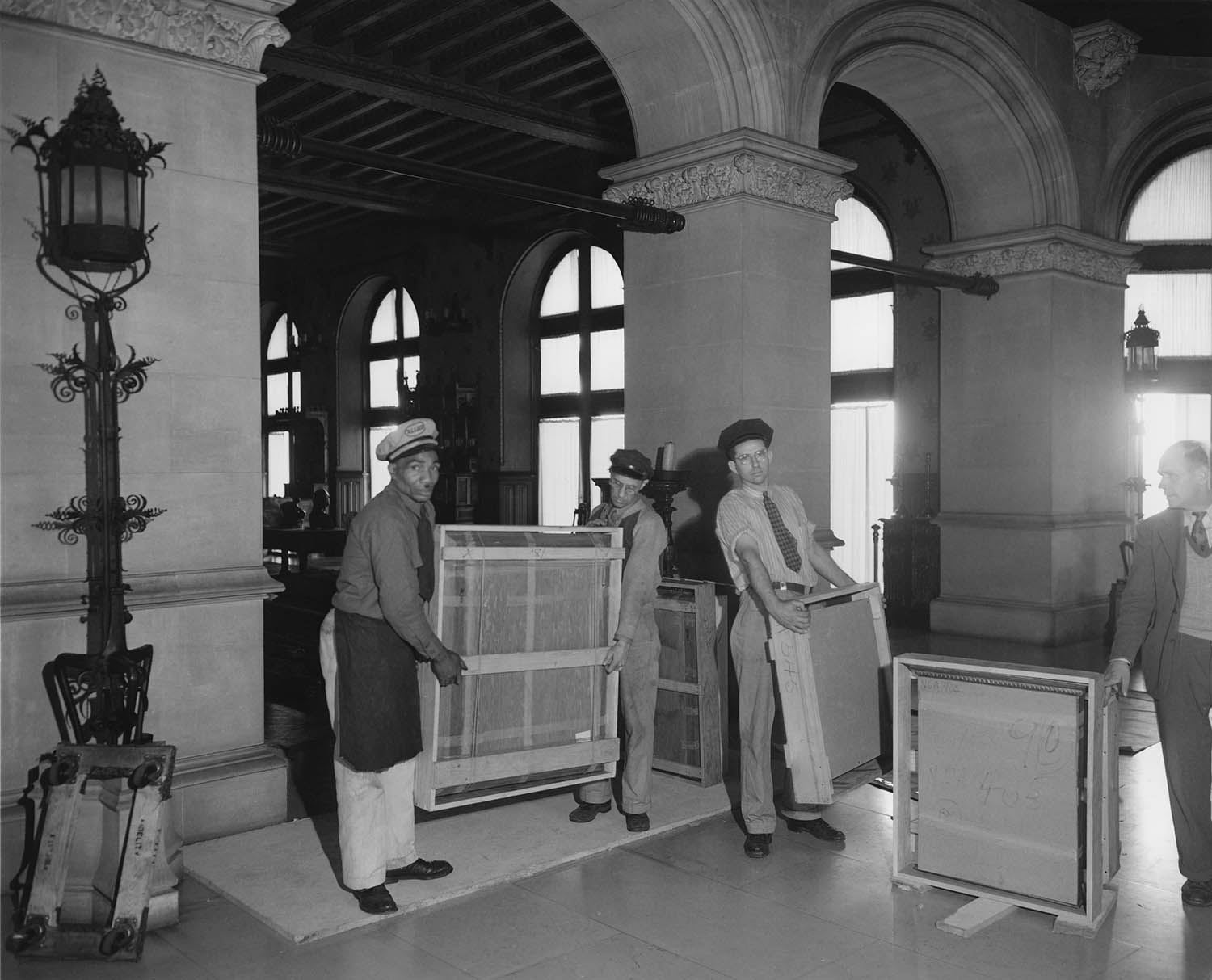 In 1944, when it became clear that works of art from the National Gallery were safe, they were removed from the Biltmore House and escorted back to Washington with a celebratory motorcade — a much more public journey than the top-secret one that had brought them to Asheville.