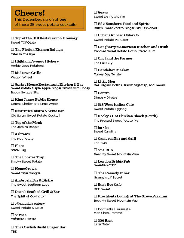 sweet potato cocktails