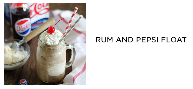 rum and pepsi float