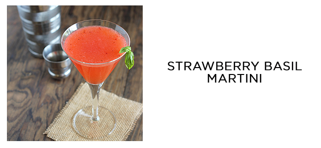 strawberry basil martini