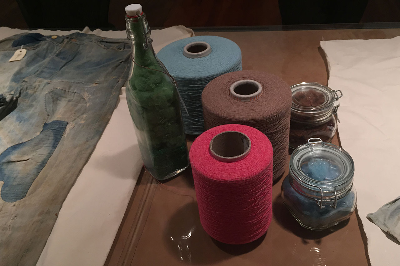Thread made from recycled material at Cone Denim's White Oak Plant in Greensboro.