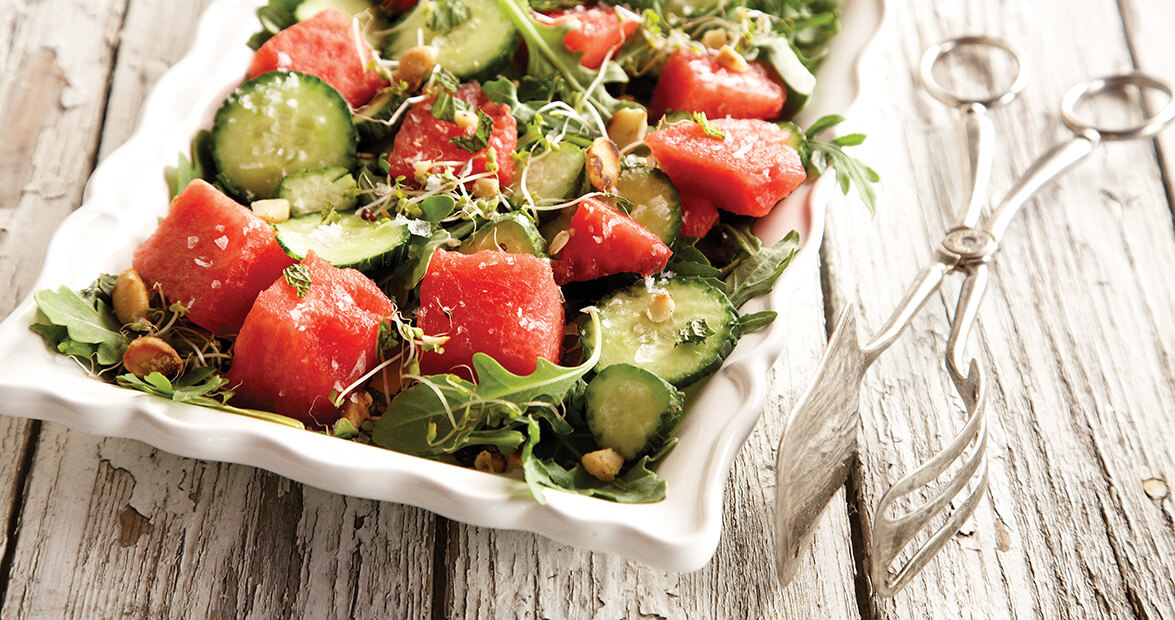 watermelon cucumber salad