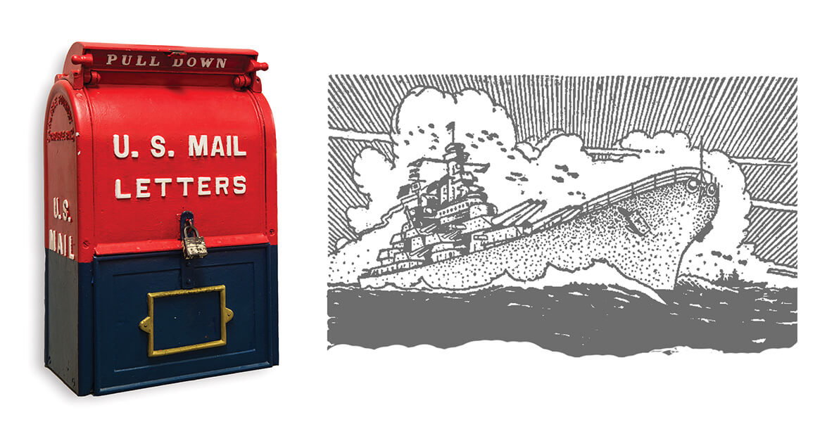 uss north carolina postcards