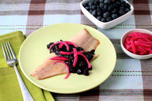 smoked trout blueberry chutney