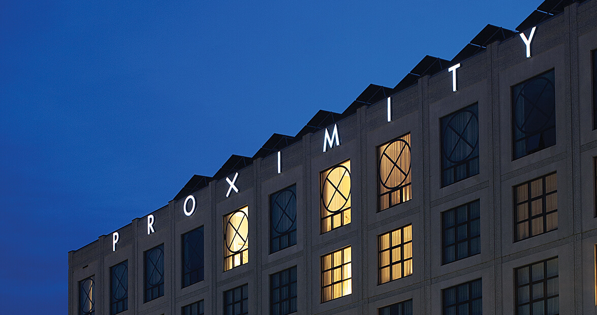 proximity hotel sign