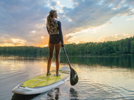 Woman on a paddleboard
