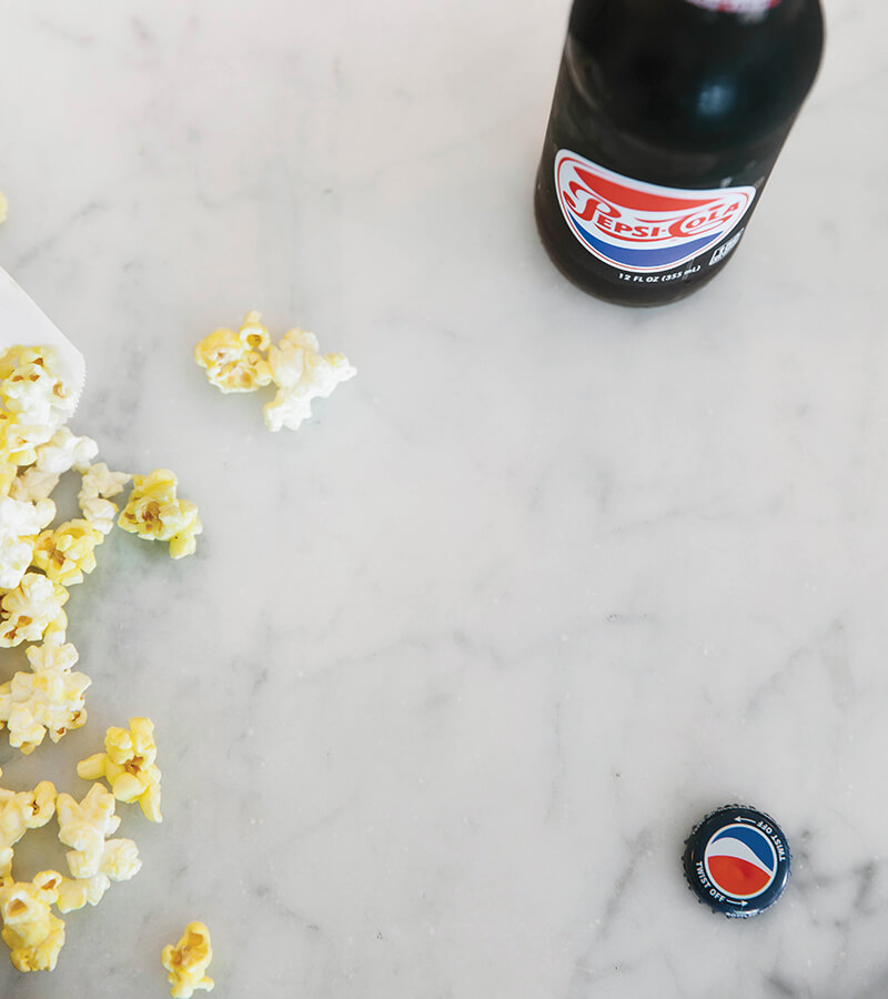 pepsi and popcorn