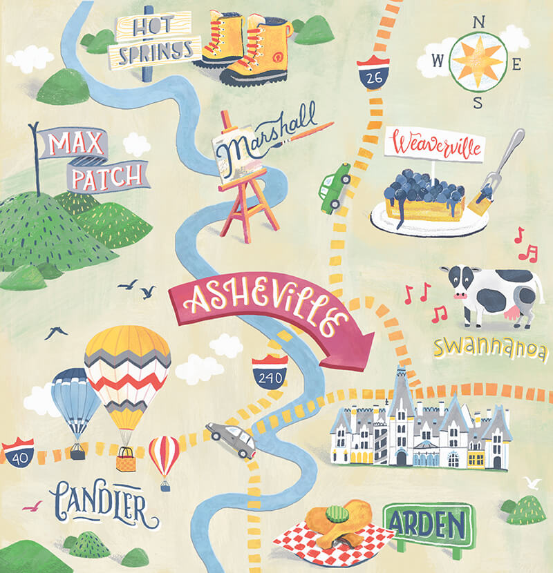 Outside Asheville Map