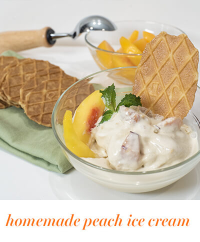 bitesize peach ice cream