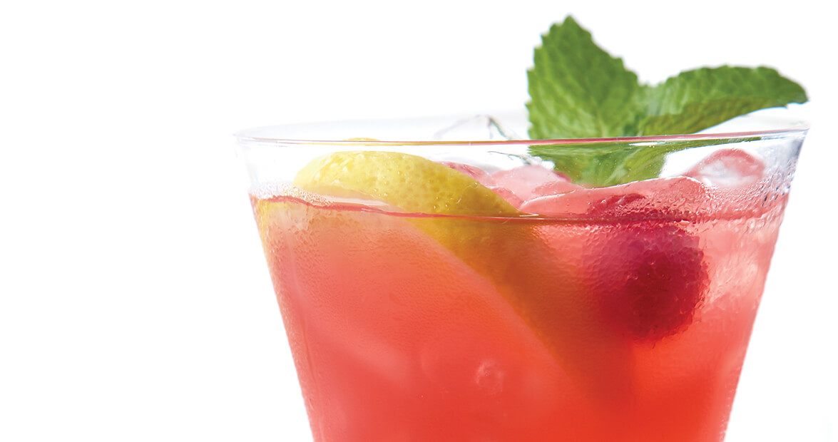 raspberry basil lemonade