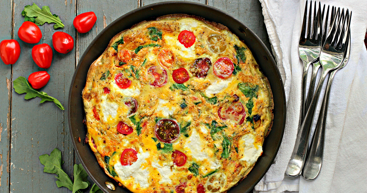 Tomato and ricotta frittata