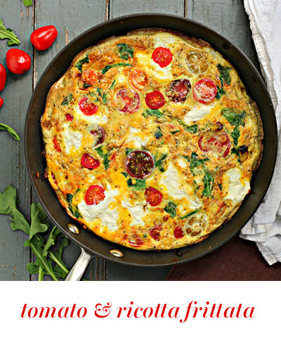 bitesize tomato ricotta frittata