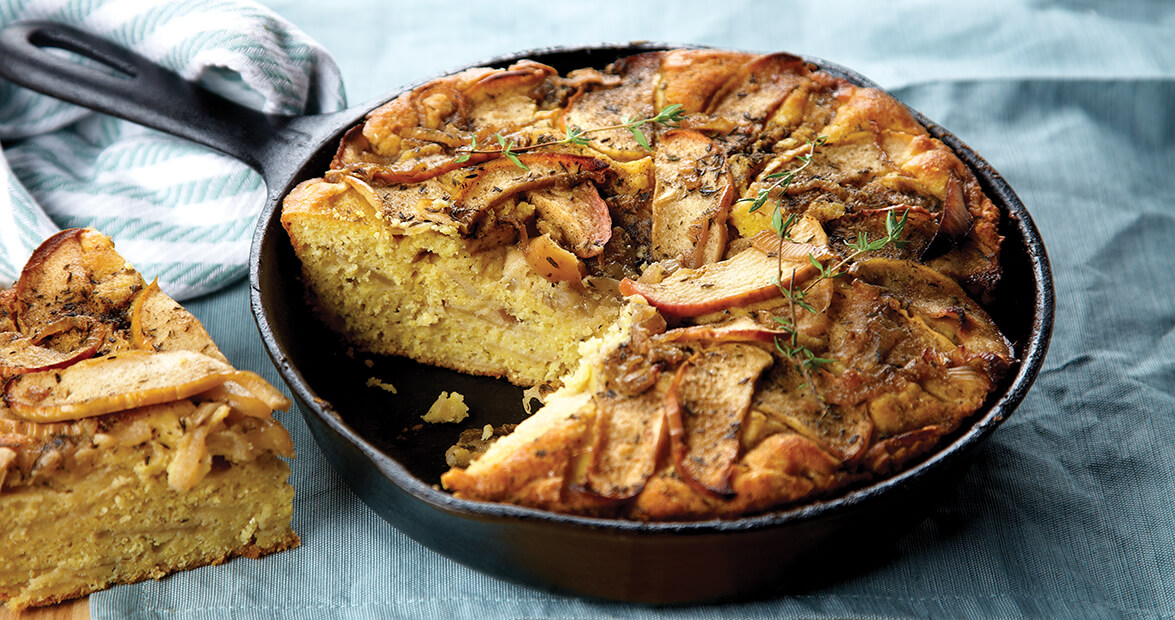 Cornbread With Caramelized Apples and Onions Recipe