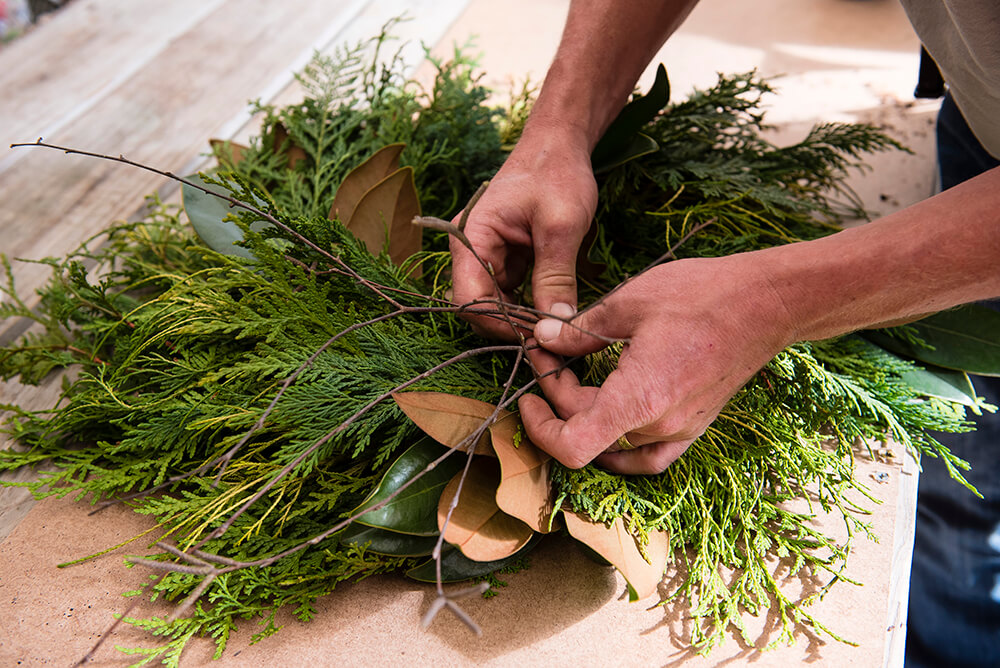 DIY: Make a Wreath Using Greenery from Your Own Backyard