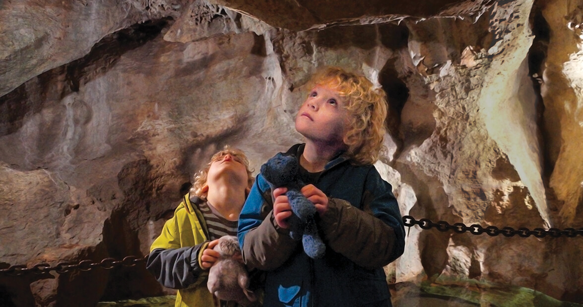 Our State contributor Drew Perry's sons at Linville Caverns