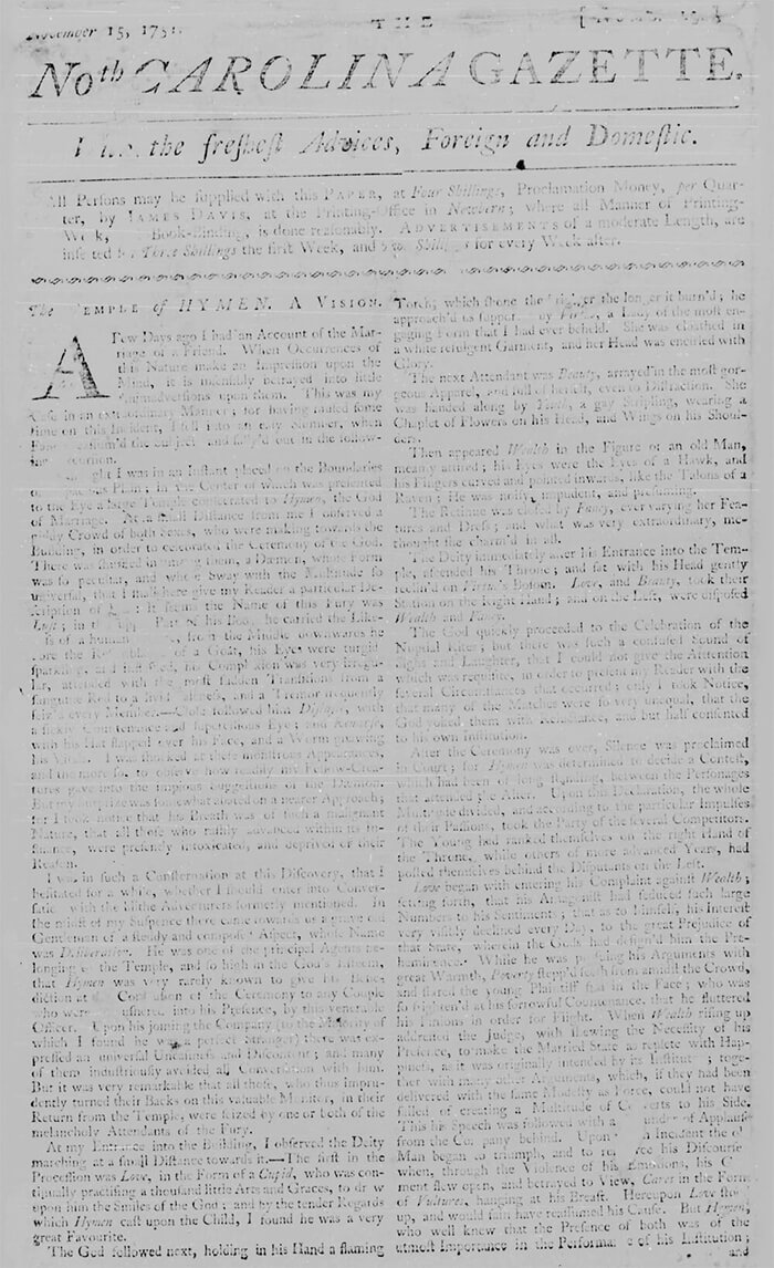 History of the North Carolina Gazette