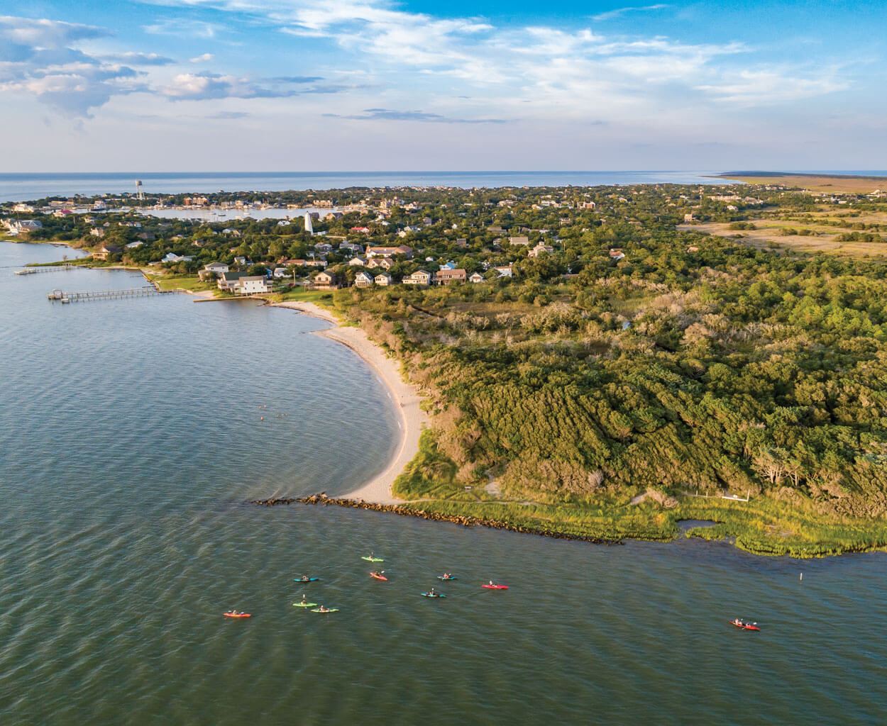 Birds-eye view of Ocracoke Island