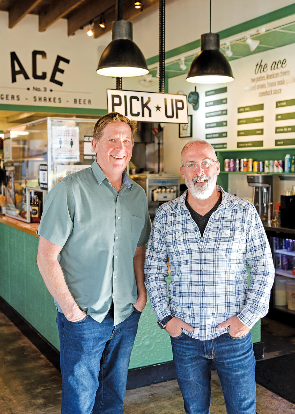 Andrew Chapman and Paul Manley stand side-by-side at ACE No. 3.
