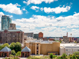 Skyline views above Durham station