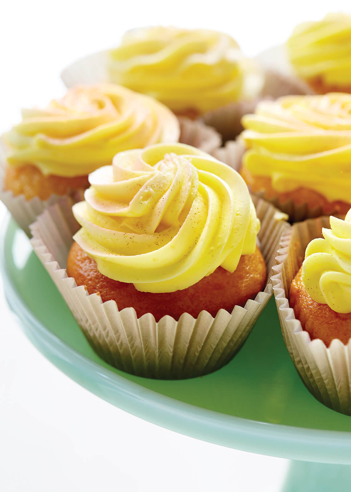 Cupcakes on a plate.
