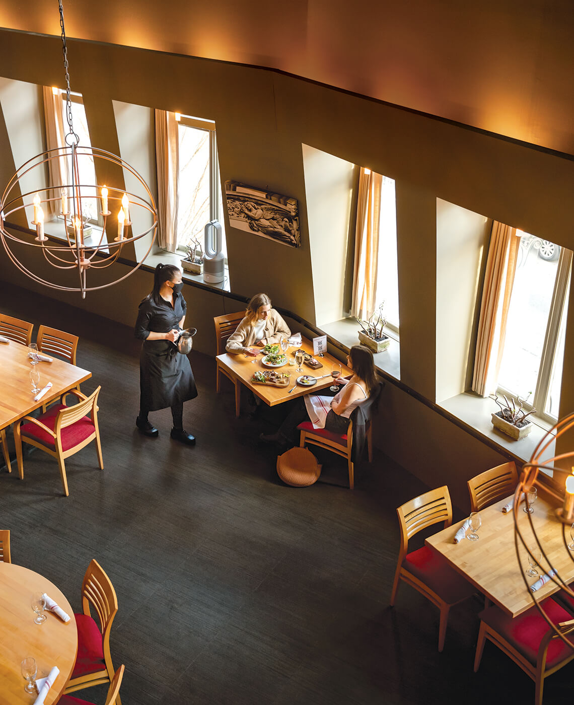 Interior shot inside the Market Place Restaurant.