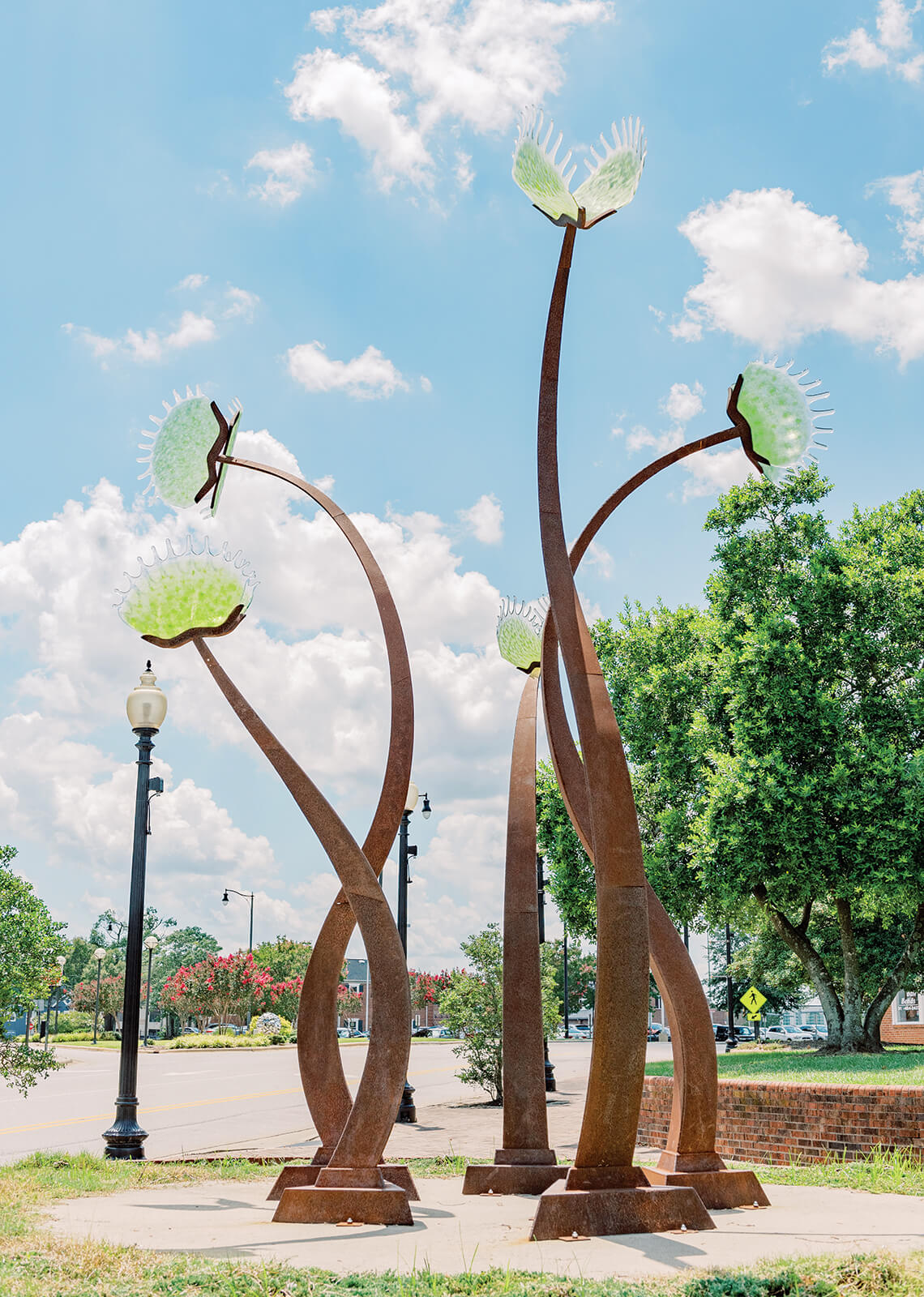 Full view of Natural Embrace sculpture.