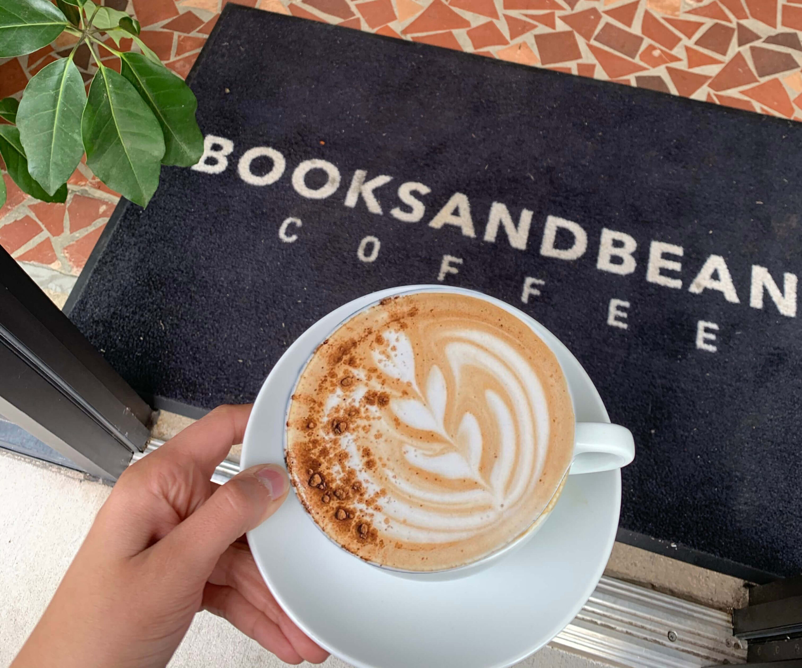 Decorative latte from Books and Beans in Rocky Mount, North Carolina.