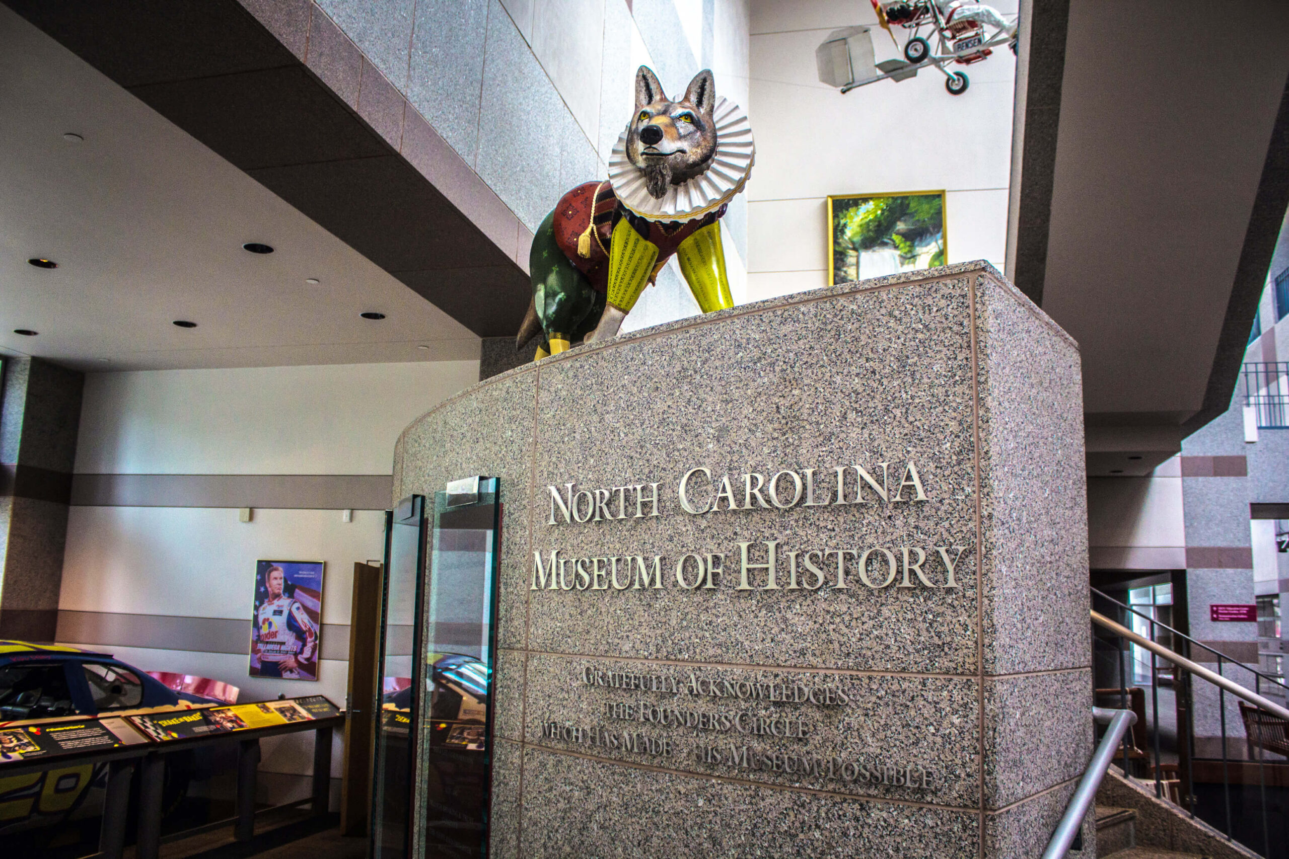 The entrance to the North Carolina Museum of History, located a short walk from Raleigh Union Station.