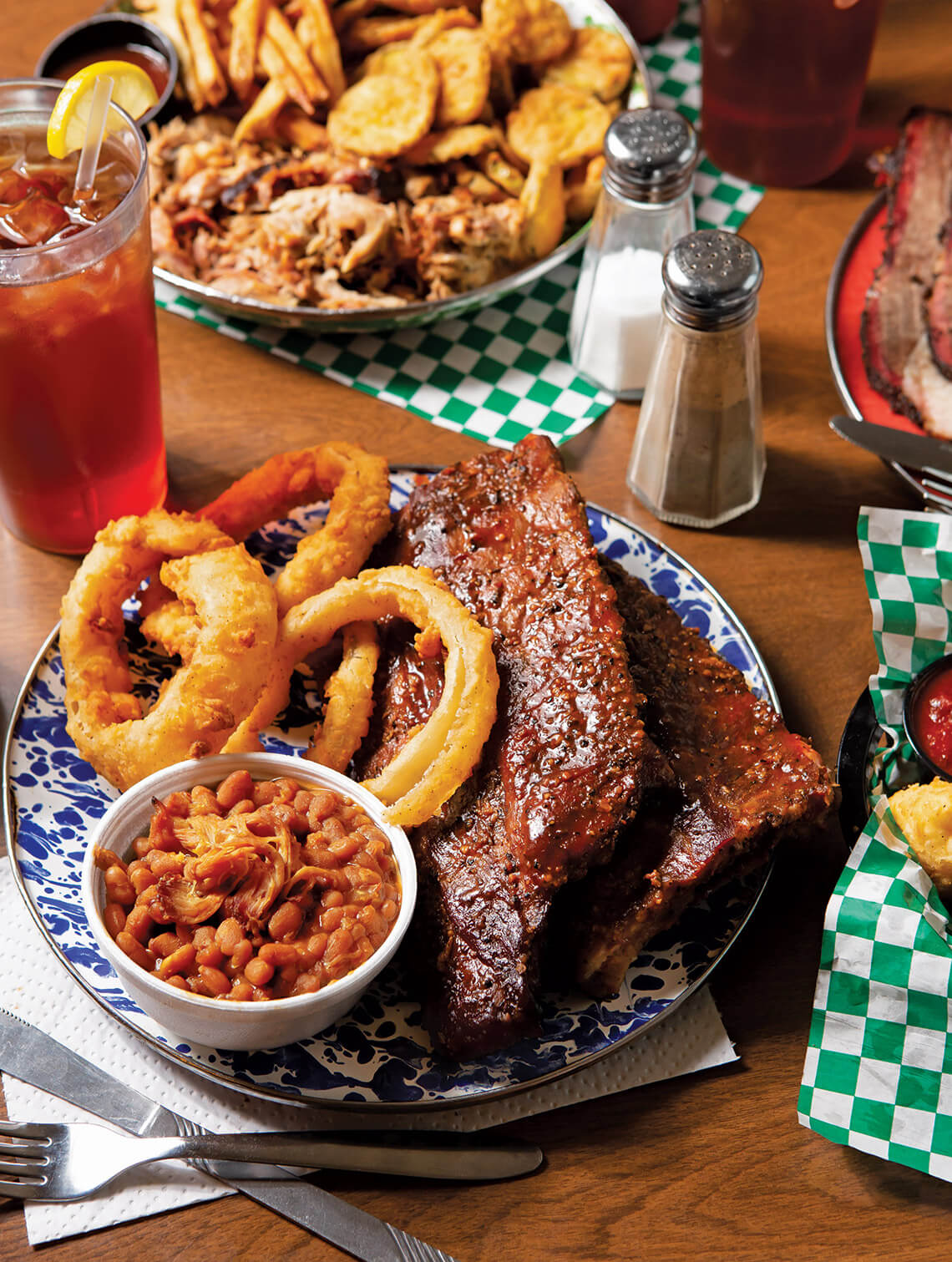 Ribs and sides at The Honey Hog.