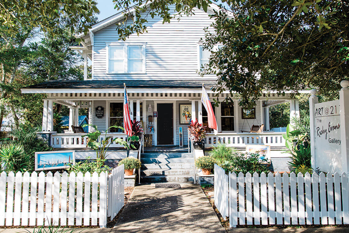 Front of Ricky Evans Gallery