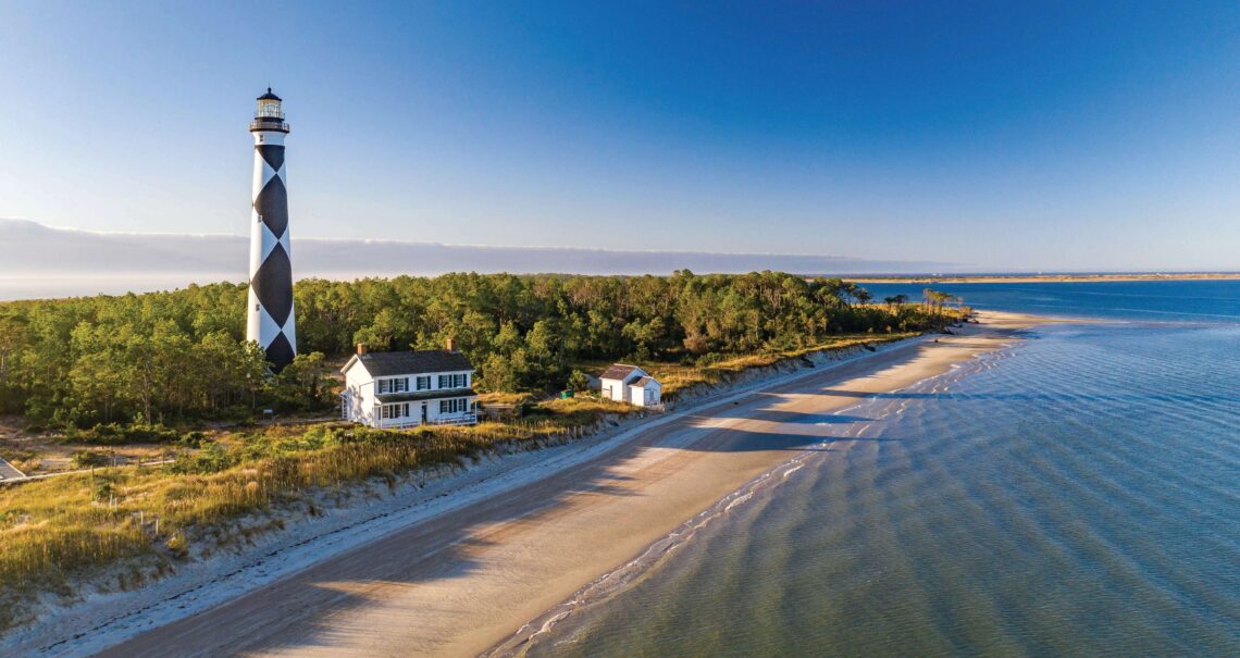 View of beachfront homes at the Crystal Coast.