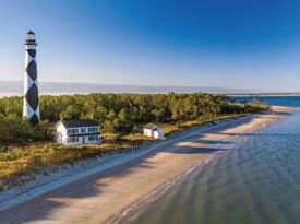 View of beachfront homes at the Crystal Coast.