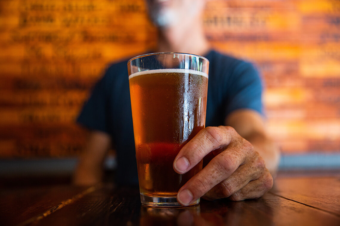 Beer pint from Small Batch Beer Co.