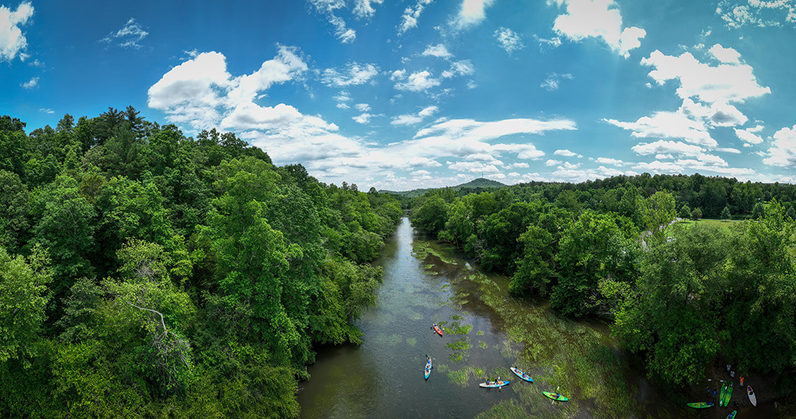 Kayakers in the Yadkin River