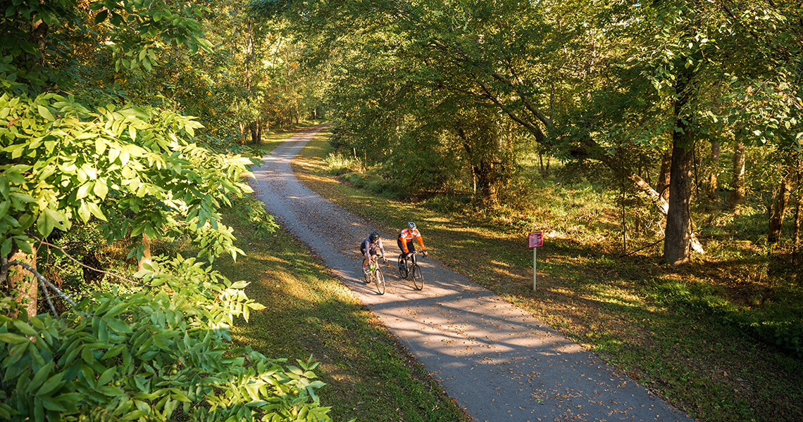 Cyclists on the Neuse River Greenway