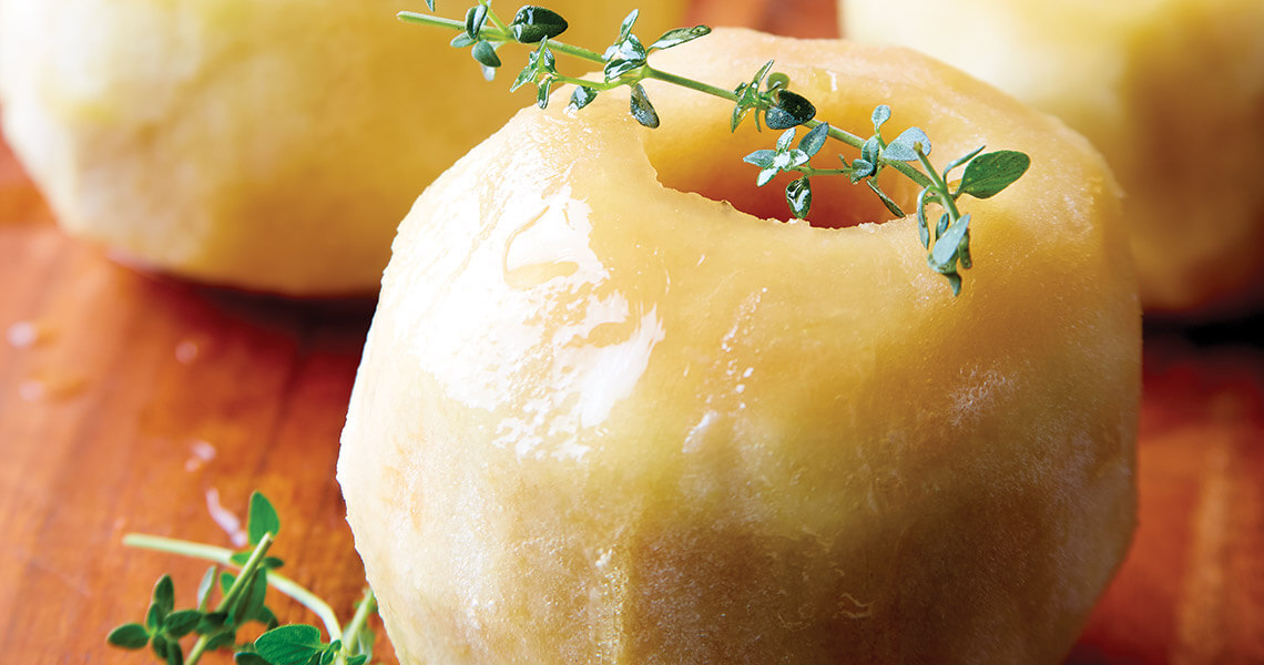 Recipe for baked apples with thyme 