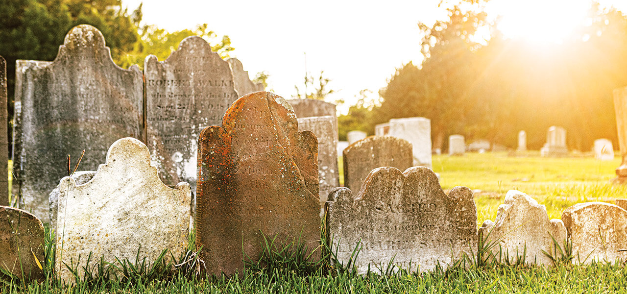 Tombstones at Greenwood Cemetery in New Bern