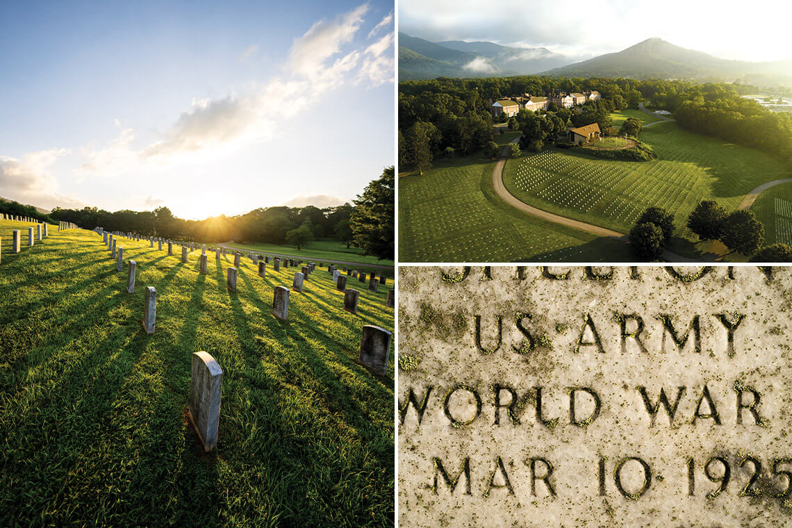 Gravestones at the Western Carolina State Veterans Cemetery.