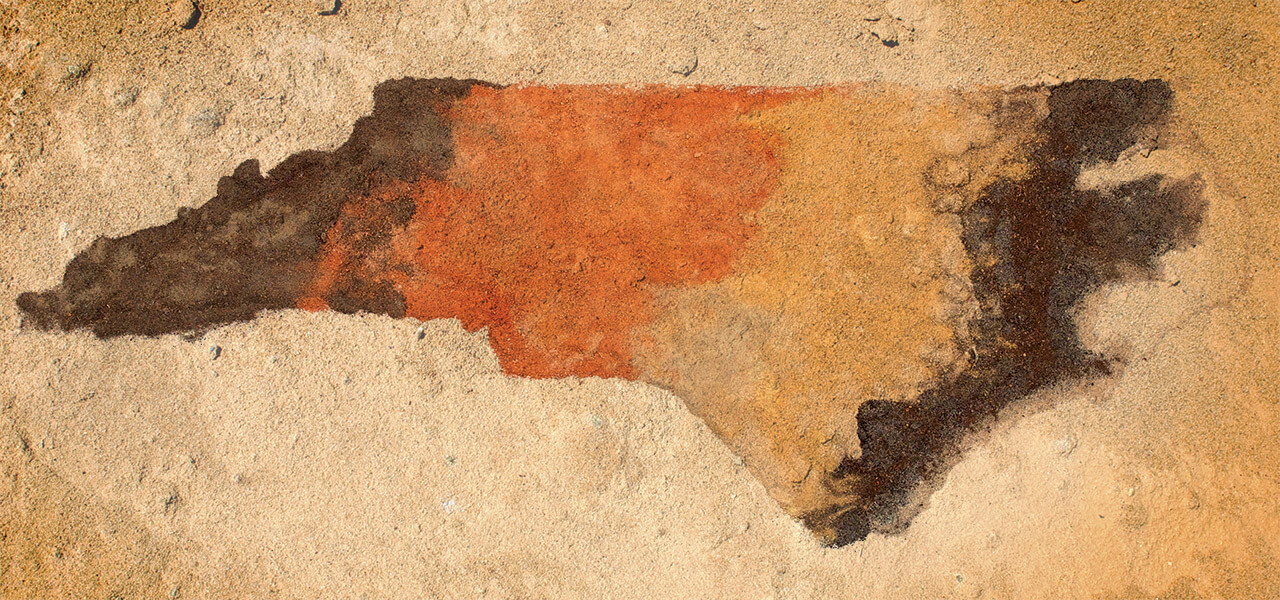 Soil gradient illustrating North Carolina