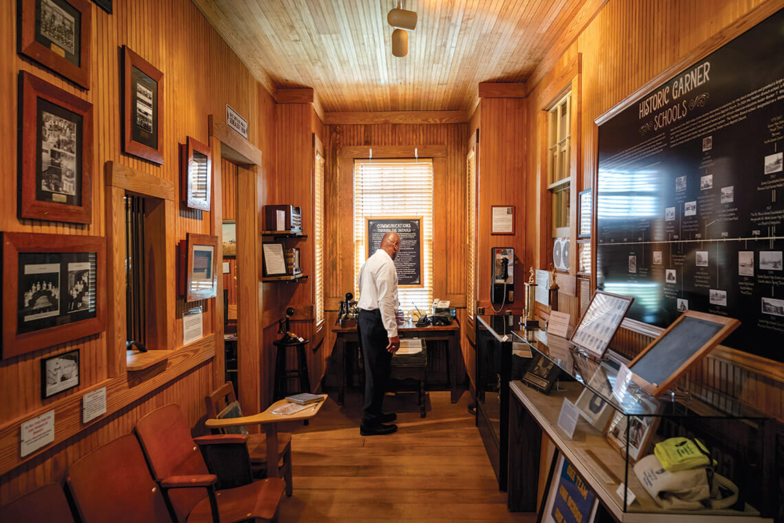 Inside the historic train depot in Garner North Carolina